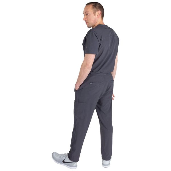 TiScrubs Men s Charcoal Grey Stretch 9-Pocket Short Scrub Pants Online Hot Sale - Image 2
