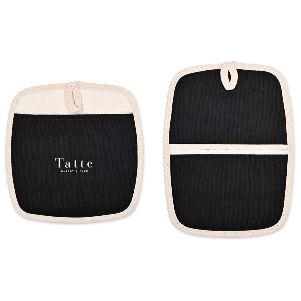 La Cuisine Black Potholder Hot Pad Set Online Sale