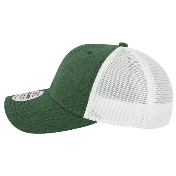 Legacy Melange Dark Green White Mid-Pro Snapback Trucker Cap Online now - Image 3