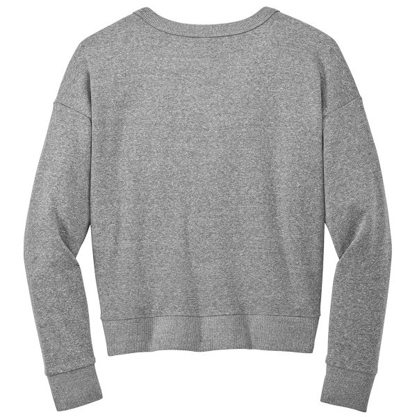 District Women s Grey Frost Perfect Tri Fleece V-Neck Sweatshirt Sale - Image 2