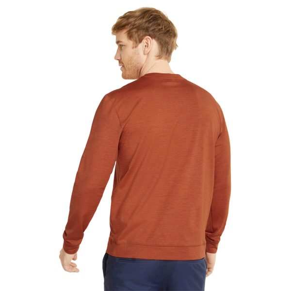 Puma Golf Men s Warm Chestnut Heather Cloudspun Golf Crewneck Discount - Image 4
