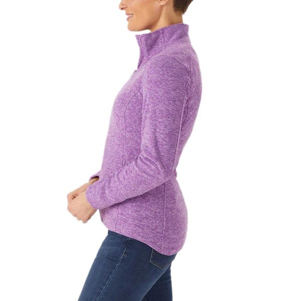 Duluth Women s Thistle Heather Frost Lake Fleece Full Zip Jacket Cheap - Image 4