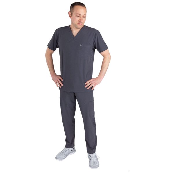 TiScrubs Men s Charcoal Grey Stretch 9-Pocket Tall Scrub Pants Supply