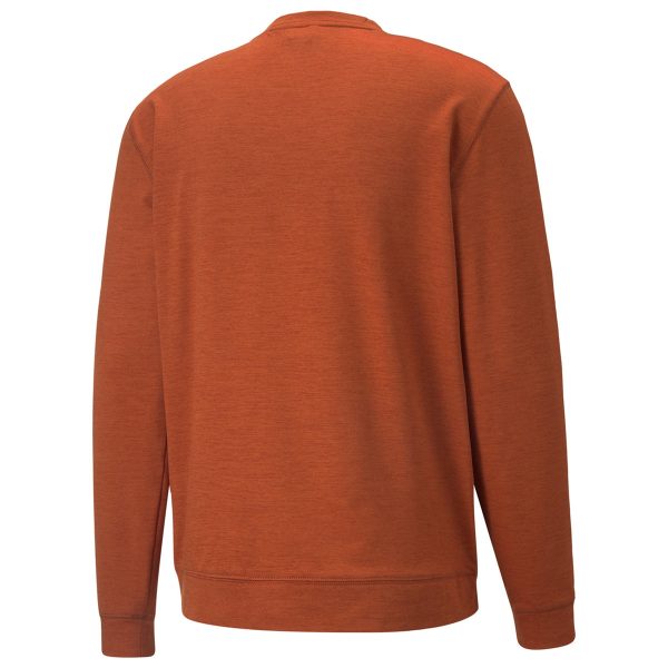 Puma Golf Men s Warm Chestnut Heather Cloudspun Golf Crewneck Discount - Image 2