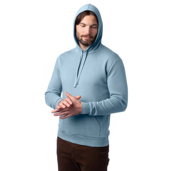 Alternative Apparel Unisex Light Blue Eco-Cozy Flece Pullover Hoodie Discount - Image 4