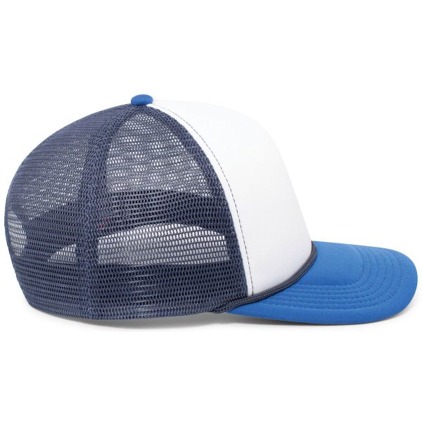 Pacific Headwear White Navy Royal Foamie Fresh Trucker Cap For Discount - Image 4