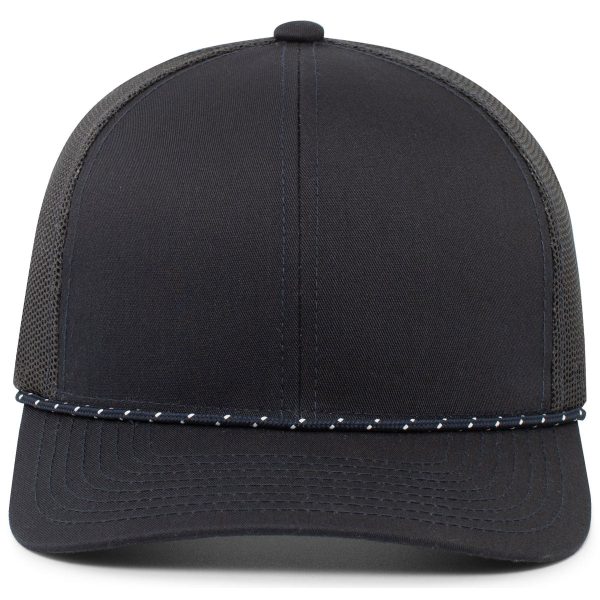 Pacific Headwear Navy Trucker Snapback Braid Cap Online Hot Sale