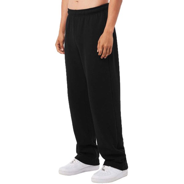 Bella + Canvas Unisex Black Sponge Fleece Straight Leg Sweatpants Online now - Image 3