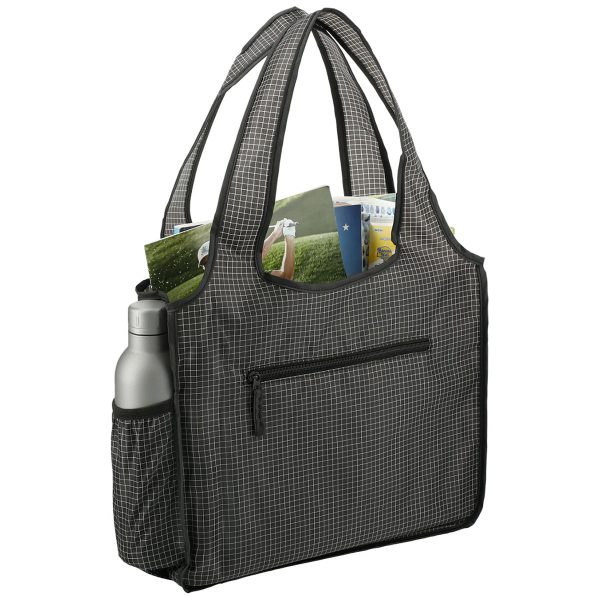 Bullet Black Grid Bungalow Tote Sale - Image 4
