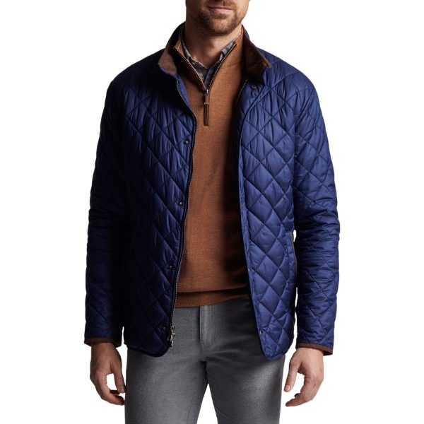 Peter Millar Men s Navy Suffolk Quilted Travel Jacket Online now - Image 2