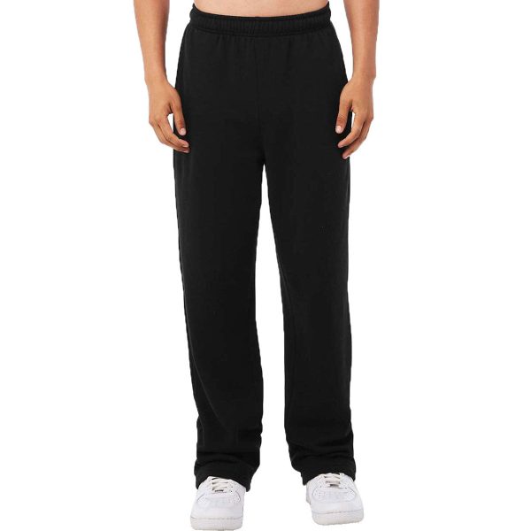Bella + Canvas Unisex Black Sponge Fleece Straight Leg Sweatpants Online now